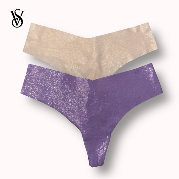NWOT Victoria's Secret Sexy Illusions No Show shimmer thong panties - Picture 1 of 3